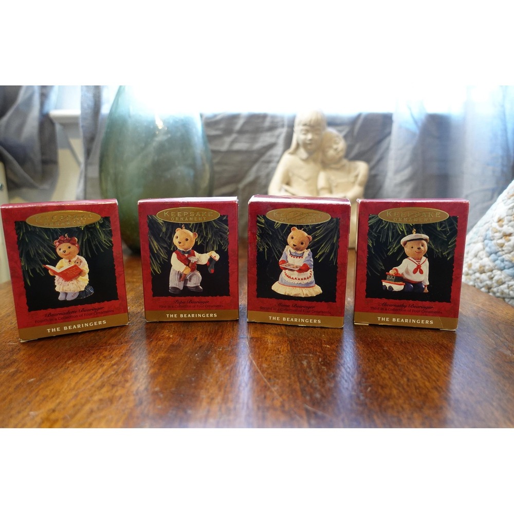 Vintage Hallmark keepsake the Beringers family ornament set of 4 christmas‎